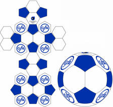 Neoprene football ball layout 32 panel classic design