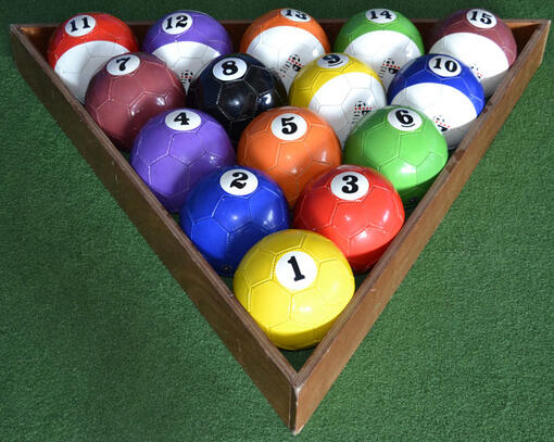 Football Billiard wooden triangle