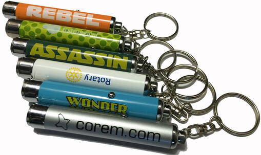 Mini Led flashlight with logo projection, advertising balls